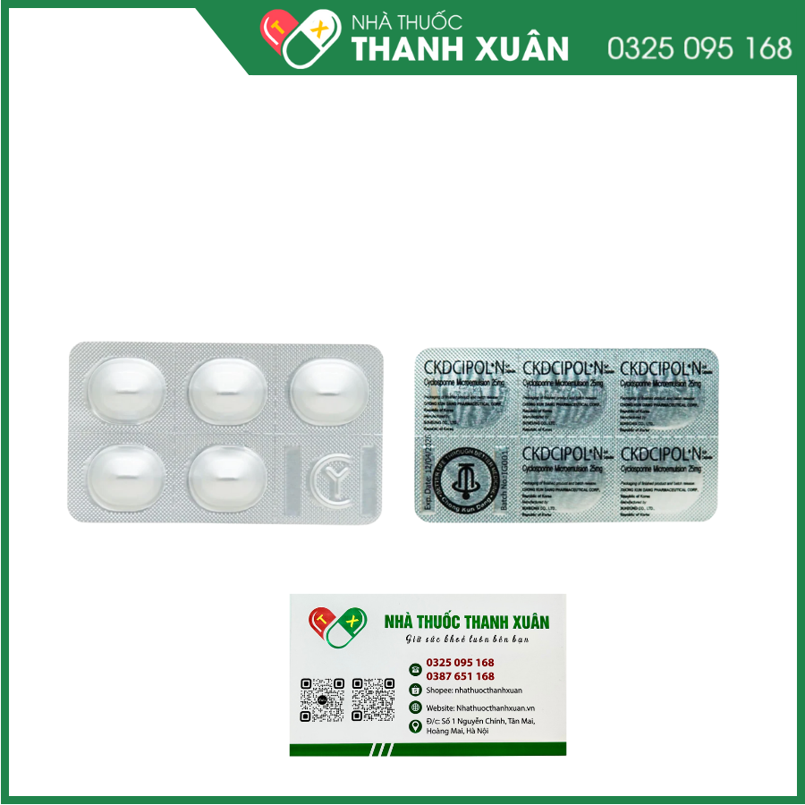 Ckdcipol-N 25mg ngăn ngừa thải bỏ mảnh ghép trong ghép tạng